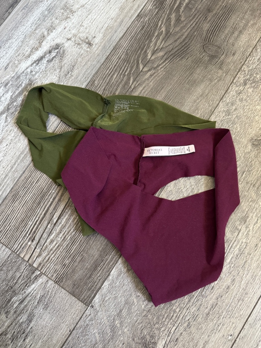 Victoria's Secret Plum and Olive Seamless Thongs